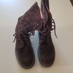 New in Box J.Crew Brown Suede lace-up boots combat